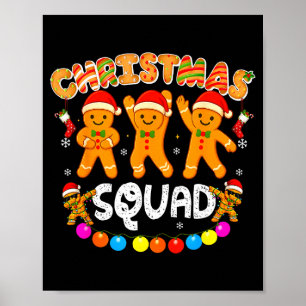 Weihnachtsmannschaft Lustiges Xmas Lebkuchen Famil Poster