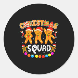 Weihnachtsmannschaft Lustiges Xmas Lebkuchen Famil Runder Aufkleber