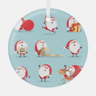 Weihnachtsmannschaft. Ornament Aus Glas