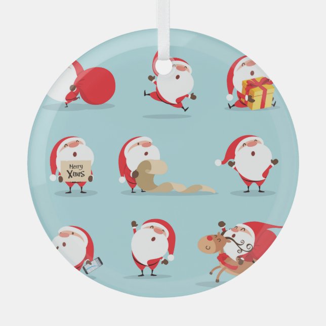 Weihnachtsmannschaft. Ornament Aus Glas (Vorderseite)