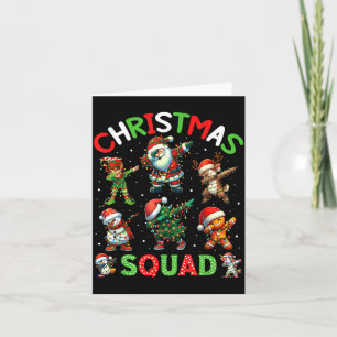 Weihnachtsmannschaft Santa Dabbing Elf Familie Pas Karte