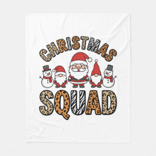 Weihnachtsmannschaft Santa Schneemann Leoparden-Dr Fleecedecke