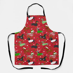 Weihnachtsmäntel Dackel Schürze