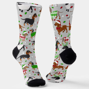 Weihnachtsmäntel Dackel Socken