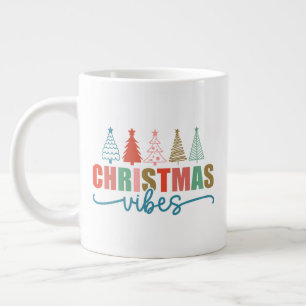 Weihnachtsmäntel - farbenfrohe Urlaubsmuster Jumbo-Tasse
