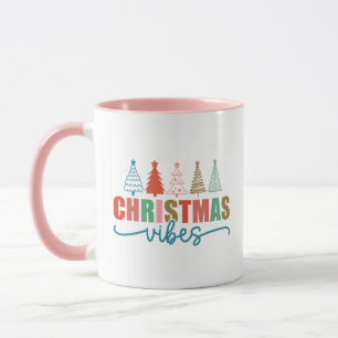 Weihnachtsmäntel - farbenfrohe Urlaubsmuster Tasse
