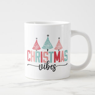 Weihnachtsmäntel - festes Baumdesign Jumbo-Tasse