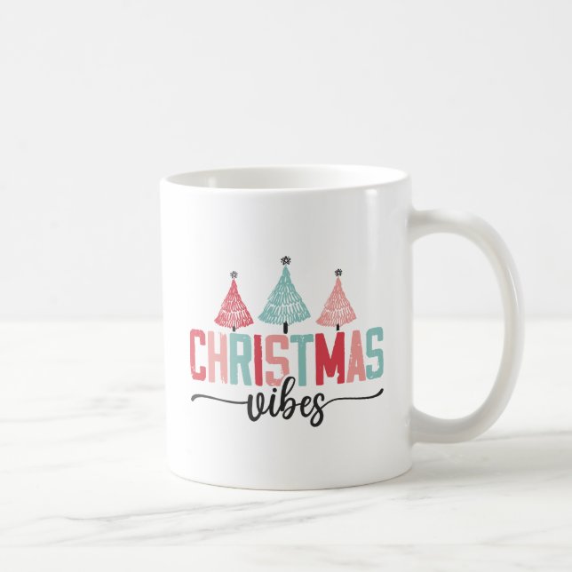 Weihnachtsmäntel - festes Baumdesign Kaffeetasse (Rechts)