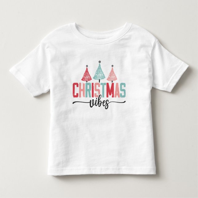 Weihnachtsmäntel - festes Baumdesign Kleinkind T-shirt (Vorderseite)