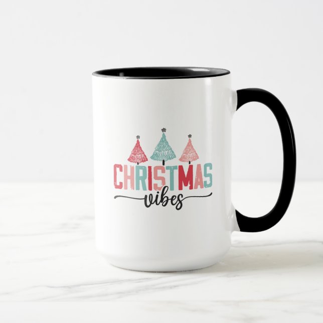 Weihnachtsmäntel - festes Baumdesign Tasse (Rechts)