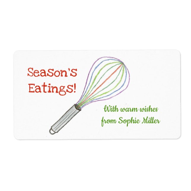 Weihnachtsmarke / Backlabel (Vorne)