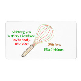 Weihnachtsmarke / Backlabel (rot grün)