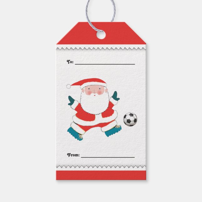 Weihnachtsmarken für Fußball Geschenkanhänger (Vorderseite)