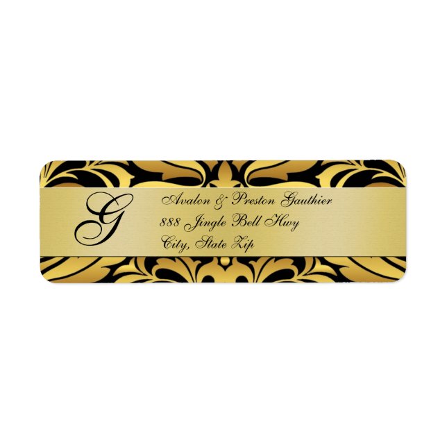 Weihnachtsmarken für Gold und Black Monogram (Vorne)