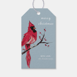 Weihnachtsmarken für Wasserfarben Kardinal Geschenkanhänger