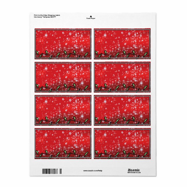 Weihnachtsmarken - individuell anpassbare Adressen (Vorne)