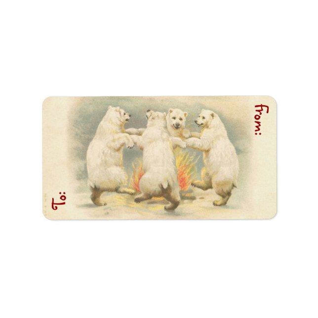 Weihnachtsmarken - Mittel Adressaufkleber (Vorne)