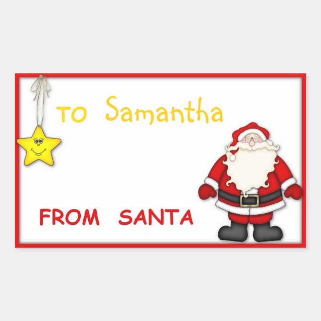 Weihnachtsmarken Rechteckiger Aufkleber (Vorderseite)