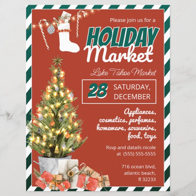 Weihnachtsmarkt Einladung (Vorderseite)