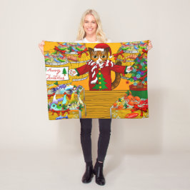 Weihnachtsmarkt Fleecedecke