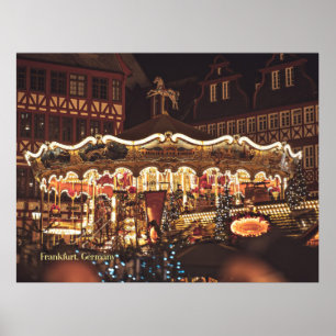 Weihnachtsmarkt, Frankfurt, Deutschland Poster