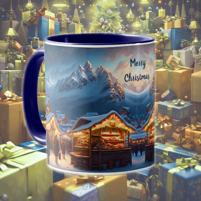 Weihnachtsmarkt in den Bergen - Brauch Tasse (Von Creator hochgeladen)