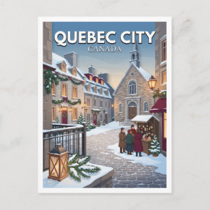 Weihnachtsmarkt Place Royale Québec Stadt Postkarte