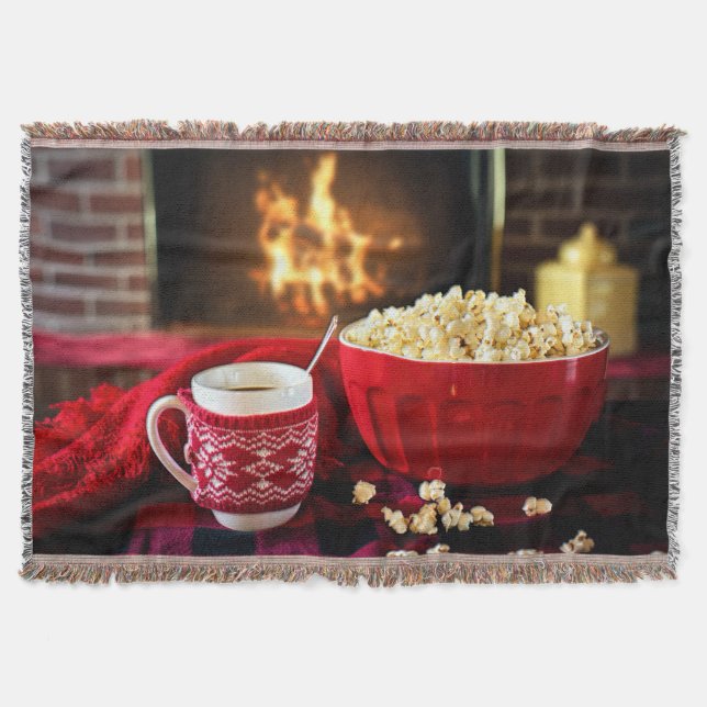 Weihnachtsmarkt - Popcorn und Heiße Apfelwein Decke (Vorderseite)