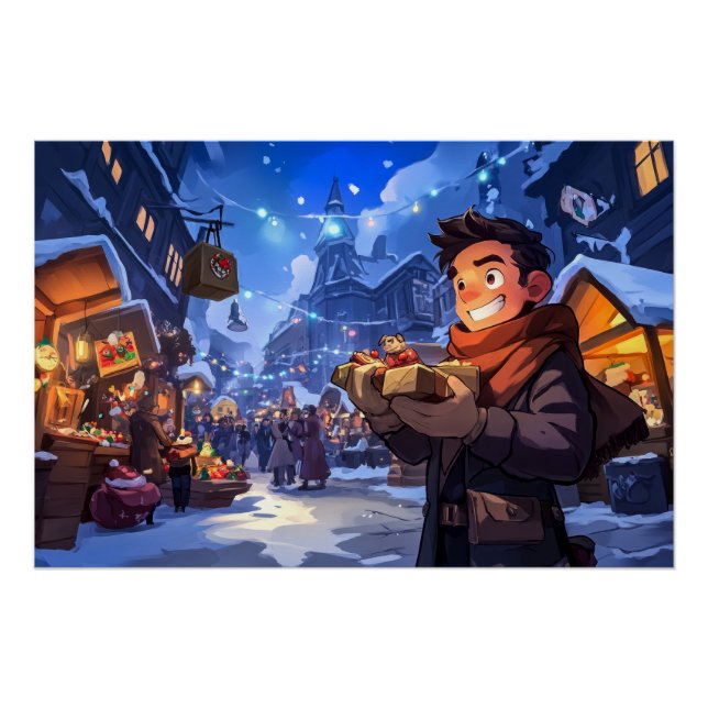 Weihnachtsmarkt Poster (Vorderseite)