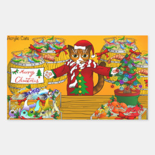 Weihnachtsmarkt Rechteckiger Aufkleber