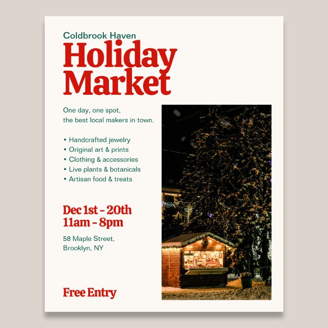 Weihnachtsmarkt Retro-Foto-Flyer Flyer (Von Creator hochgeladen)