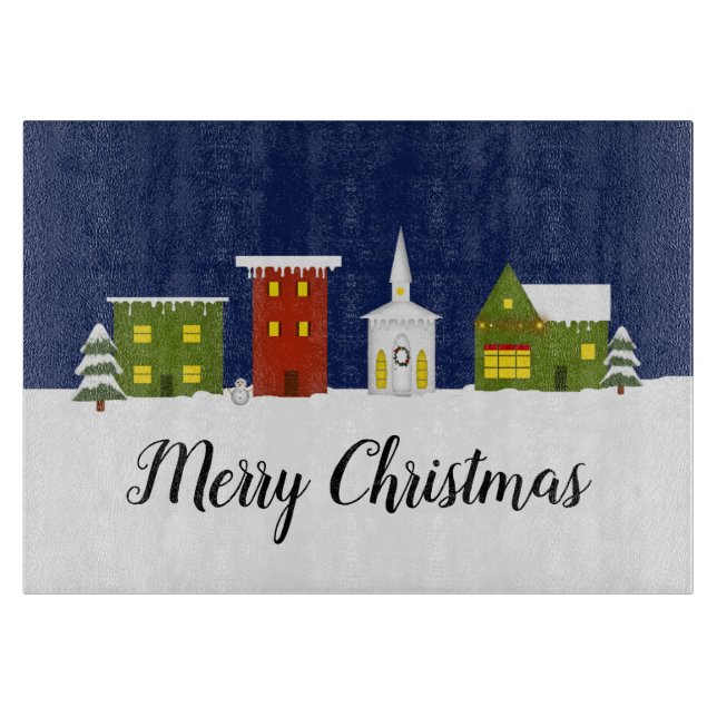 Weihnachtsmarkt Schneidebrett (Vorderseite)