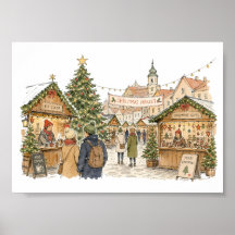 Weihnachtsmarkt Szene für Weihnachtseinkaufs-Liebh
