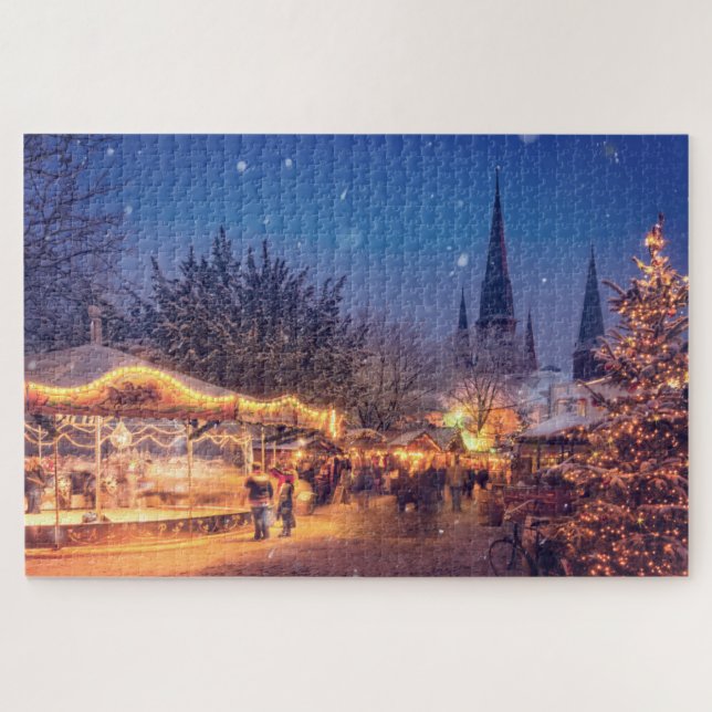 Weihnachtsmarkt-Szene Jigsaw Puzzle (Horizontal)