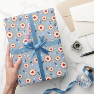 Weihnachtsmarmeladenkekse Muster Feiertag Geschenkpapier