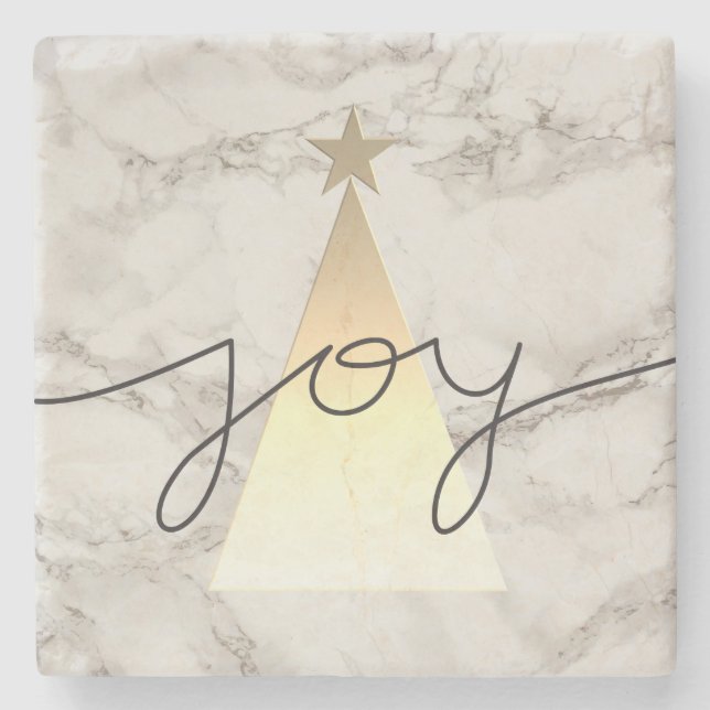 Weihnachtsmarmor Steinuntersetzer (Vorderseite)
