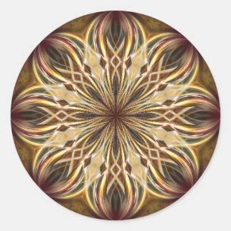 Weihnachtsmaroon Kaleidoskop Runder Aufkleber