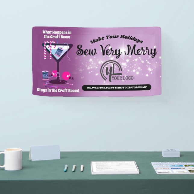 Weihnachtsmartini Nähen Stepphandwerk Show Banner (Messe)