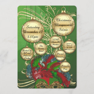 Weihnachtsmasquerade Soiree Einladung