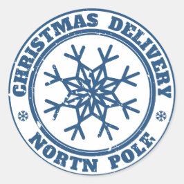 Weihnachtsmast Runder Aufkleber