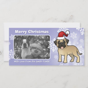 Weihnachtsmastiff / Bullmastiff Feiertagskarte