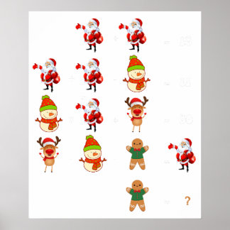 weihnachtsmathe lustig poster