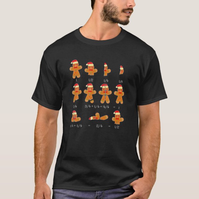 Weihnachtsmathematik Gleichung Gingerbread Man Paj T-Shirt (Vorderseite)