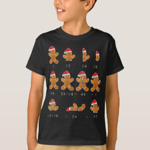 Weihnachtsmathematik Lehrer Fraction Gingerbrei Co T-Shirt
