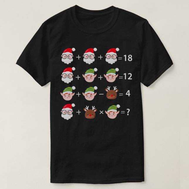 Weihnachtsmathematiker Quiz Math Teacher T-Shirt (Design vorne)