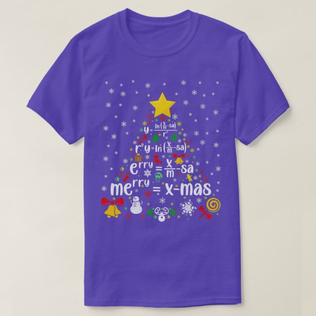 Weihnachtsmathematikprofessor xmas Mathematiker Ma T-Shirt (Design vorne)