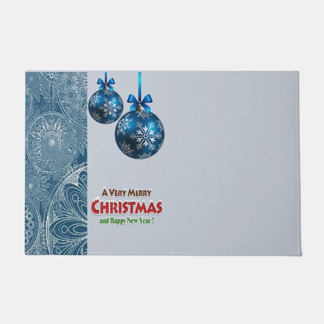 Weihnachtsmatte, frohe Weihnachten Fußmatte (Vorderseite)