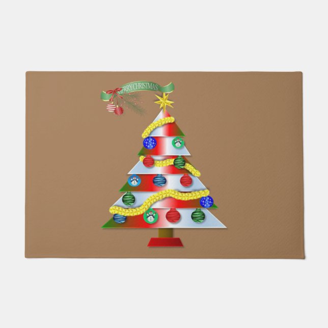 Weihnachtsmatte, frohe Weihnachten Fußmatte (Vorderseite)
