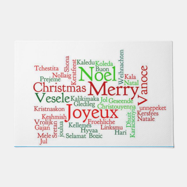 Weihnachtsmatte, frohe Weihnachten Fußmatte (Vorderseite)