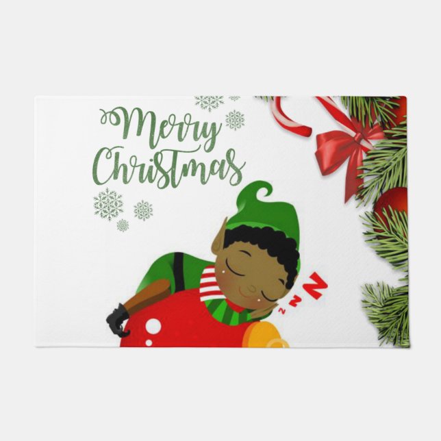 Weihnachtsmatte, frohe Weihnachten Fußmatte (Vorderseite)